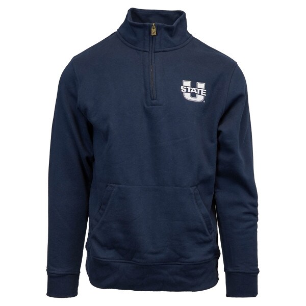 Navy 1/4-Zip Sweatshirt Embroidered U-State